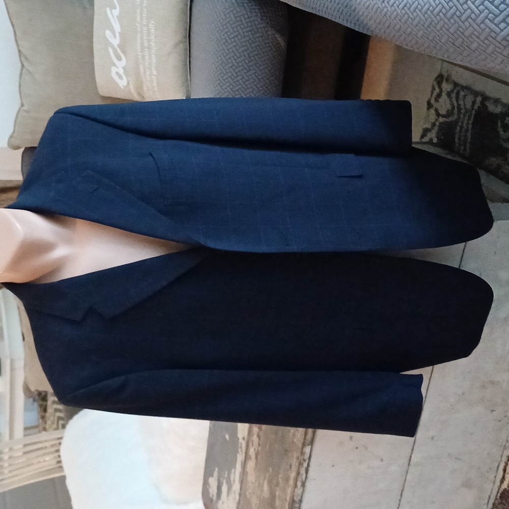 Ted Baker Endurance Navy blue wool blazer dinner jacket house coat 42